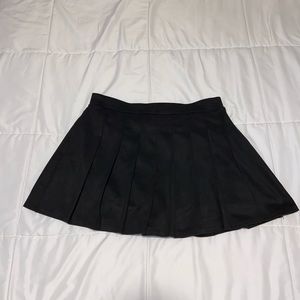Black Full Pleated Skort